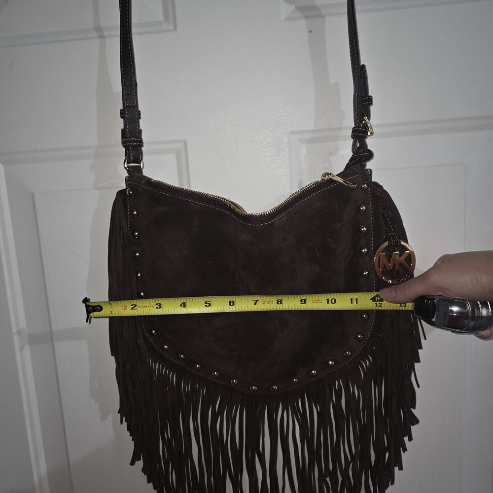 Michael Kors Brown Fringe Crossbody Bag